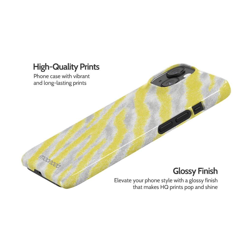 Lemon Zebra - iPhone 14 Case