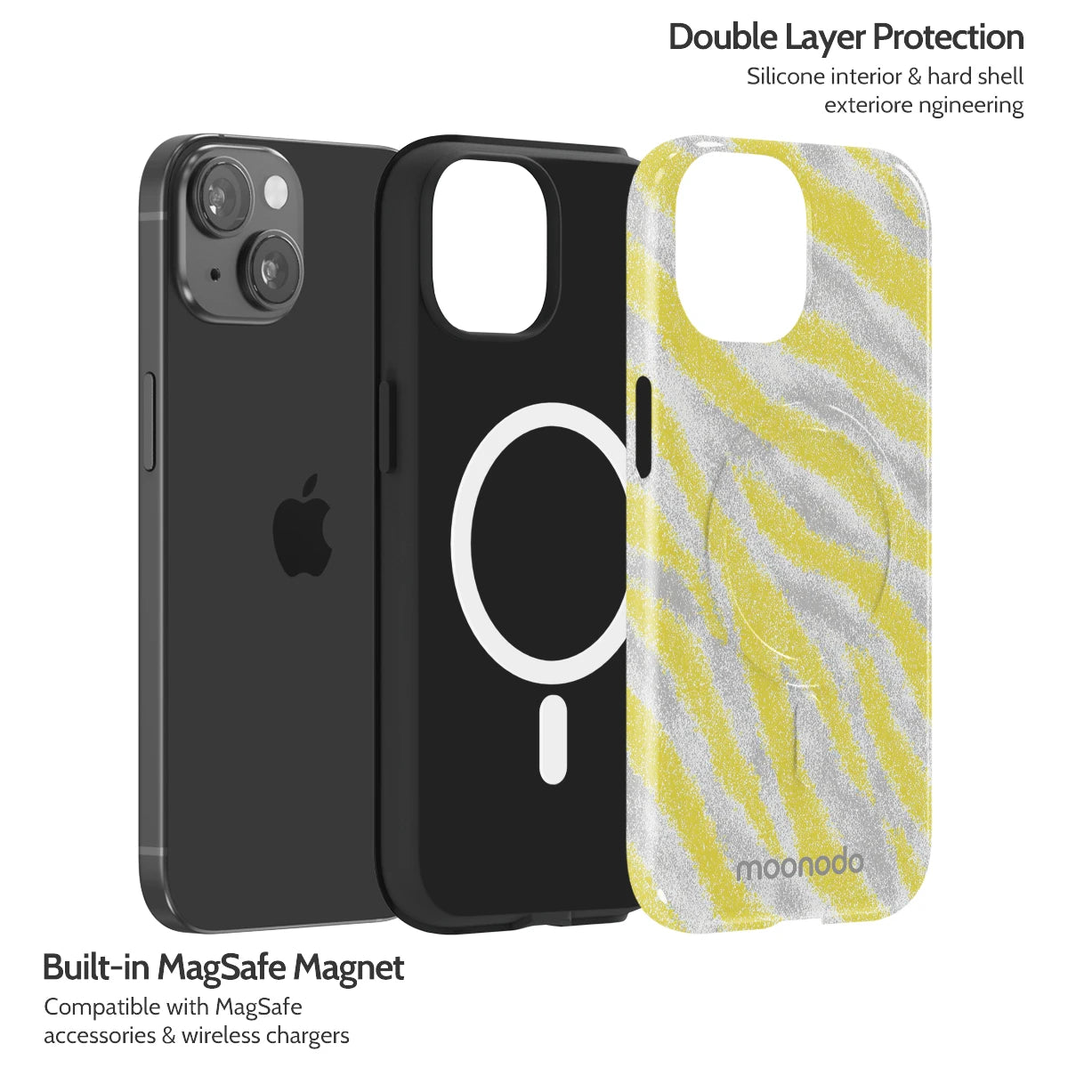 Lemon Zebra - iPhone 15 Case