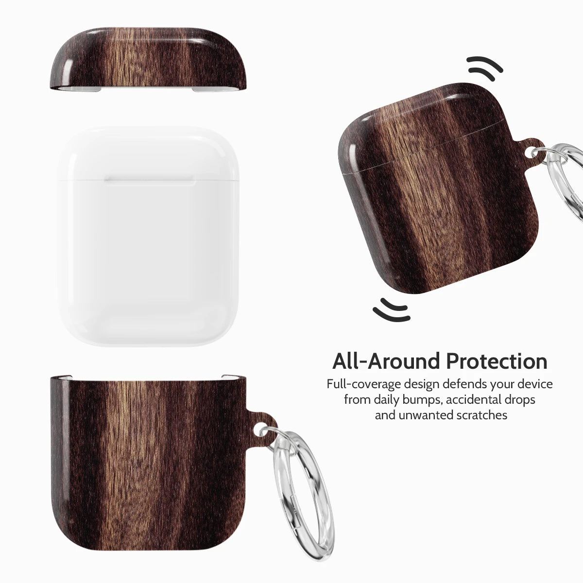 Ebony Grain - AirPods 1 & 2 Case