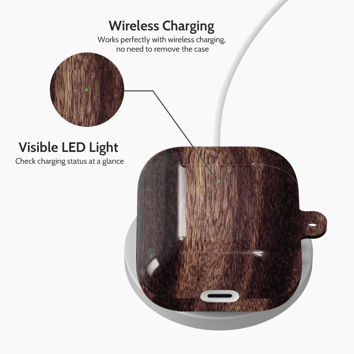 Ebony Grain - AirPods 1 & 2 Case