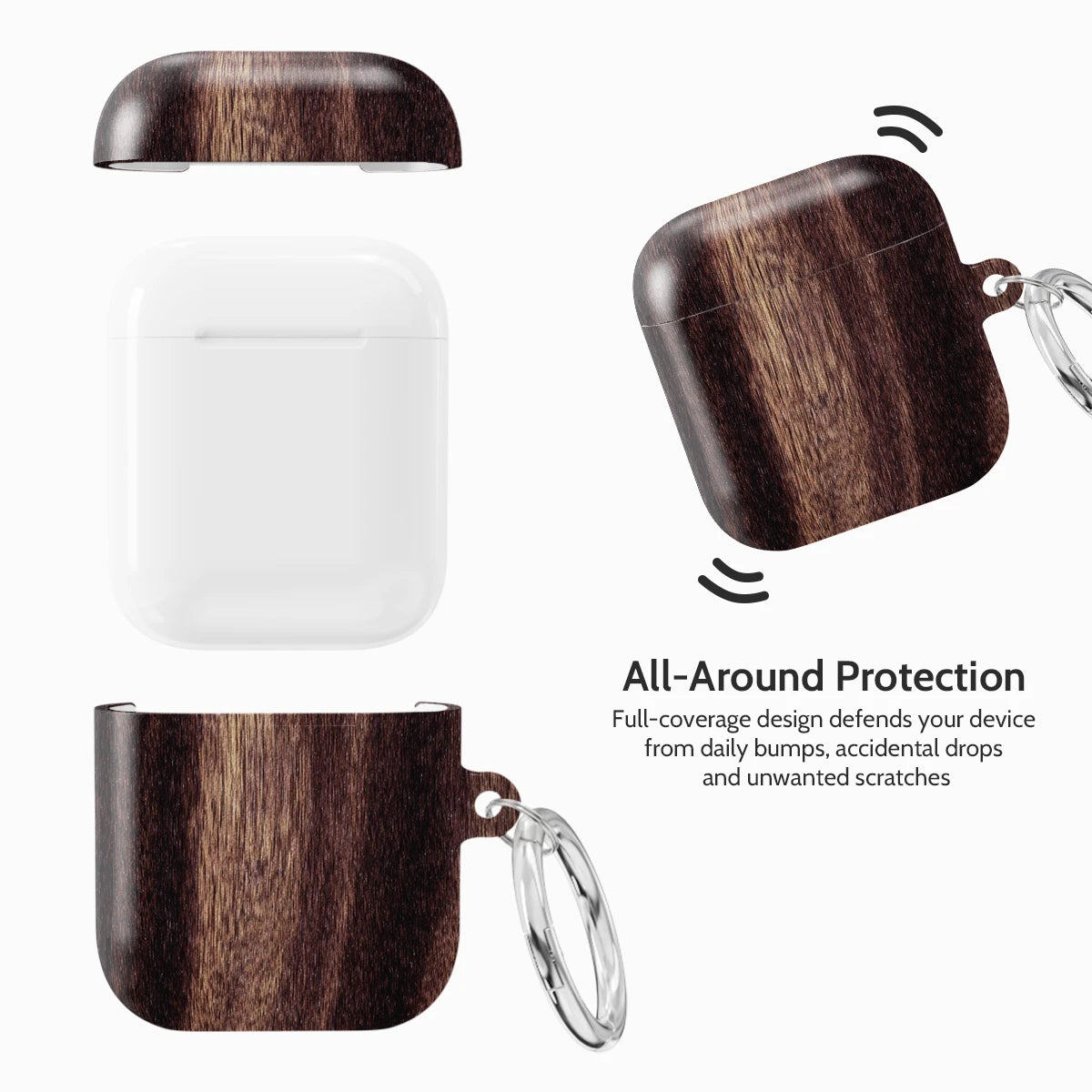 Ebony Grain - AirPods 1 & 2 Case
