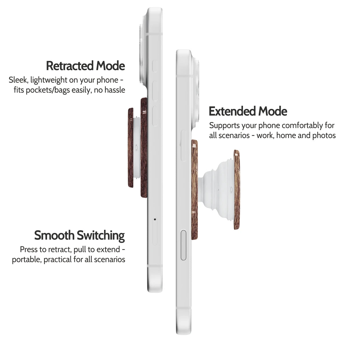 Ebony Grain - MagSafe Grip