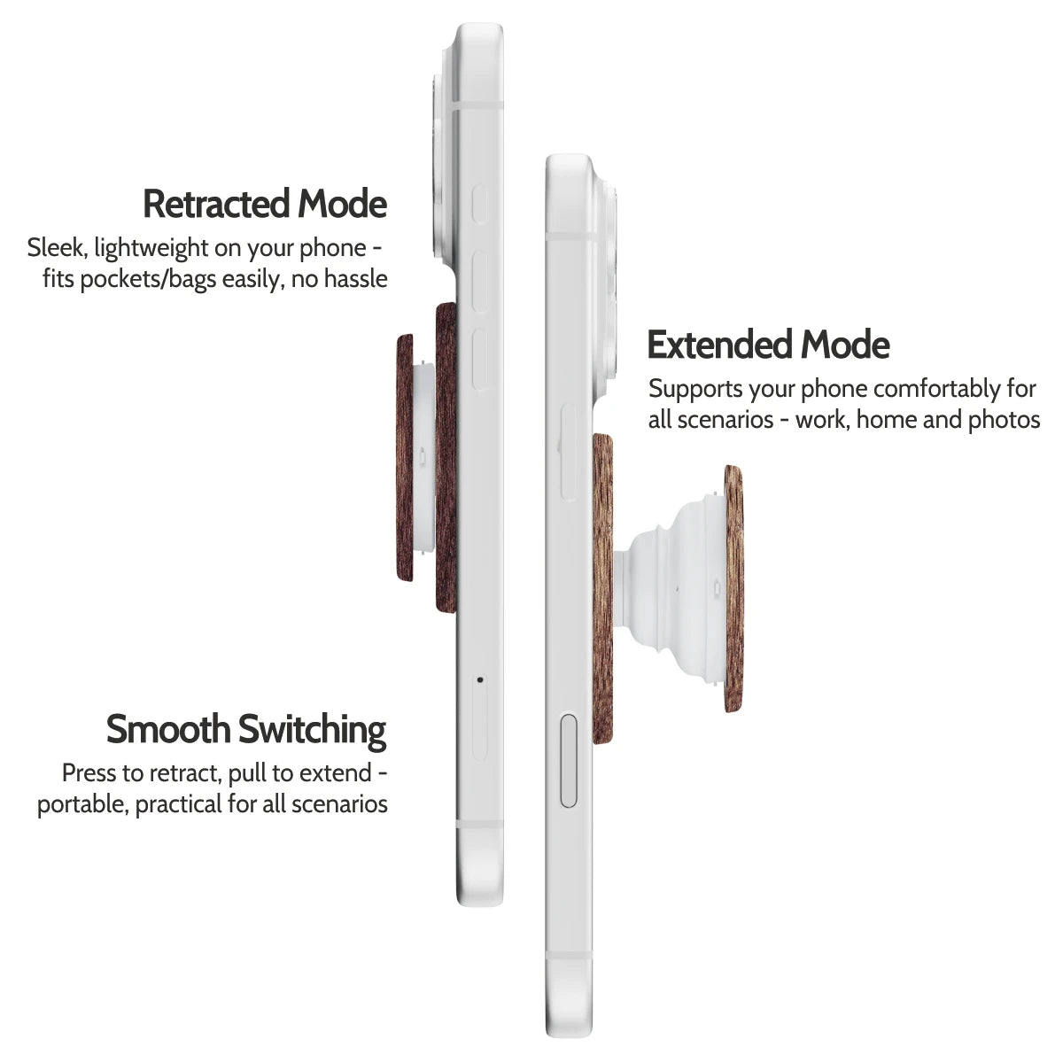 Ebony Grain - MagSafe Grip