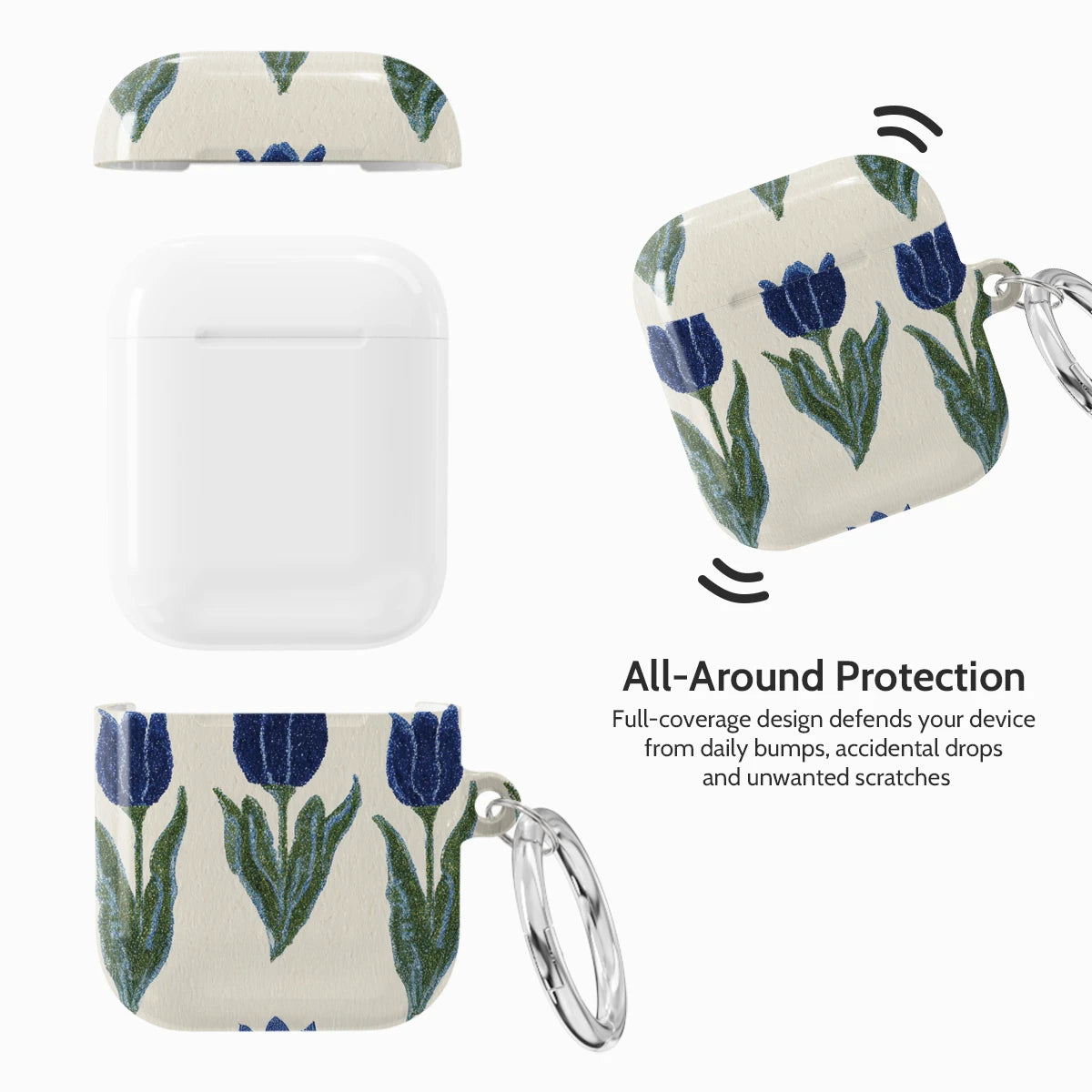 Midnight Tulip - AirPods 1 & 2 Case