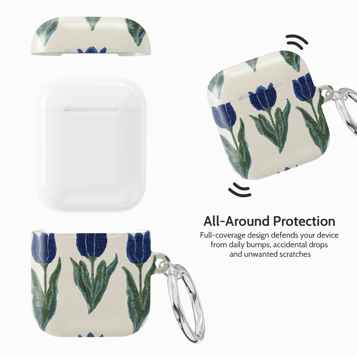 Midnight Tulip - AirPods 1 & 2 Case