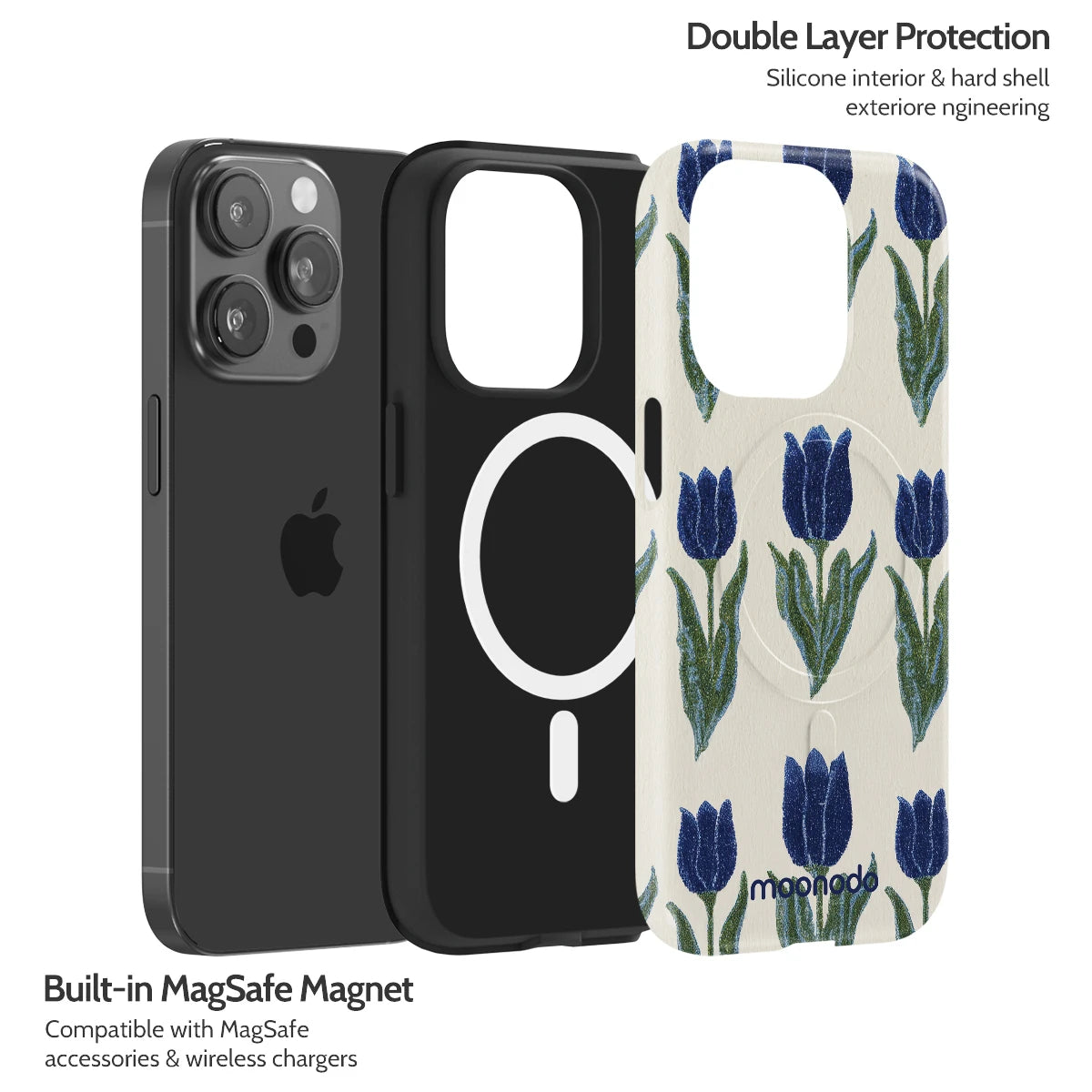 Midnight Tulip - iPhone 14 Pro Case