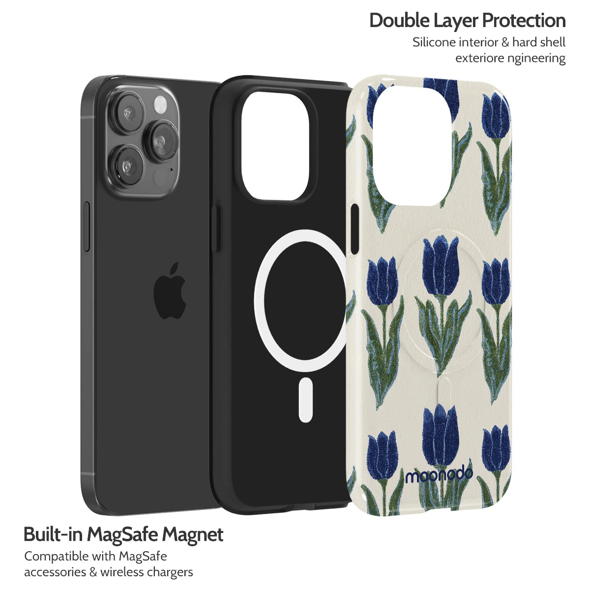 Midnight Tulip - iPhone 14 Pro Max Case