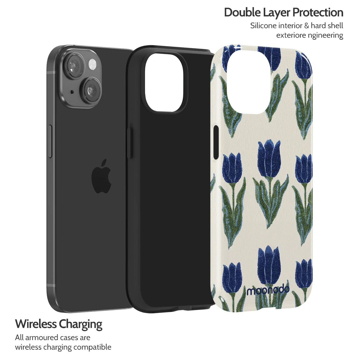 Midnight Tulip - iPhone 15 Case