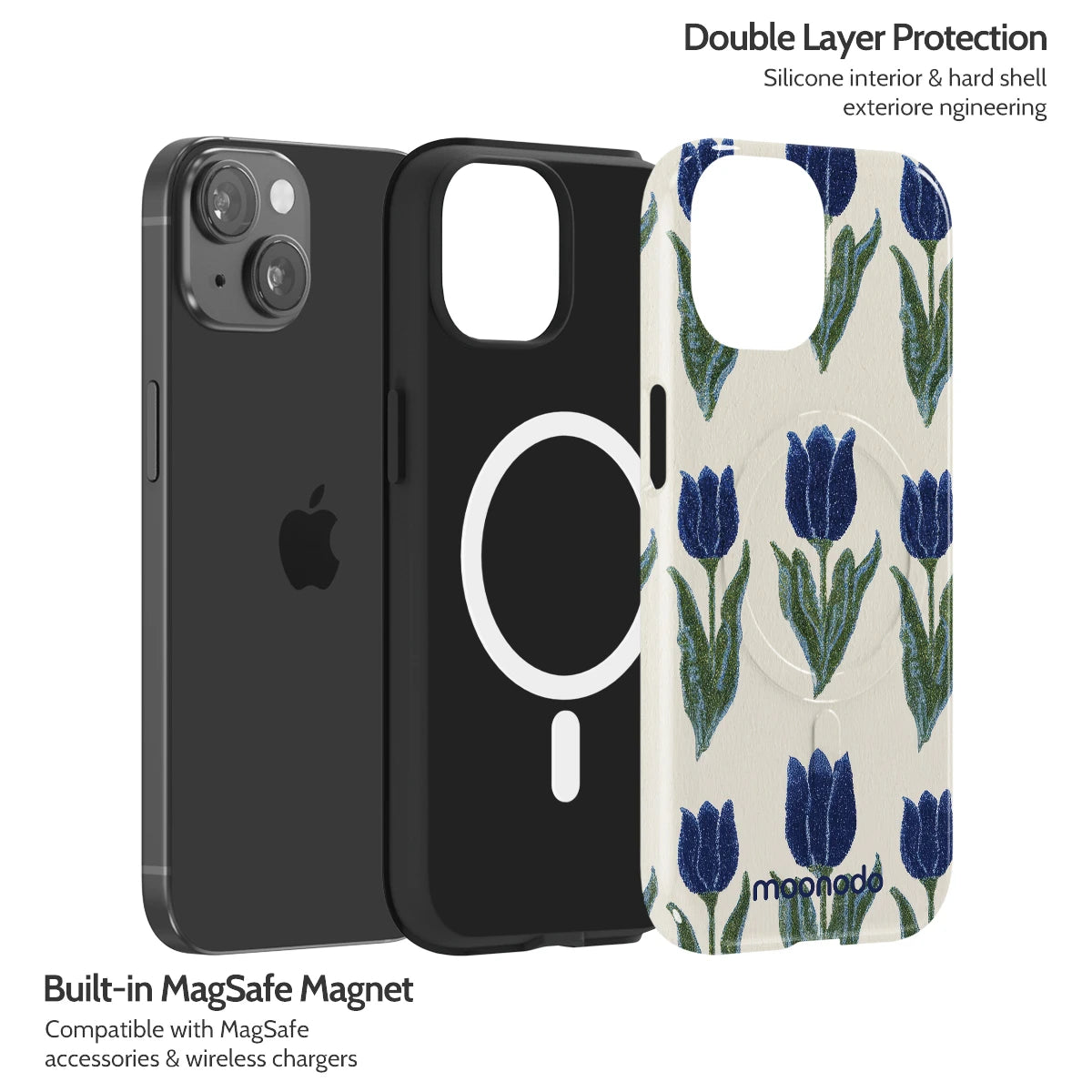 Midnight Tulip - iPhone 15 Case