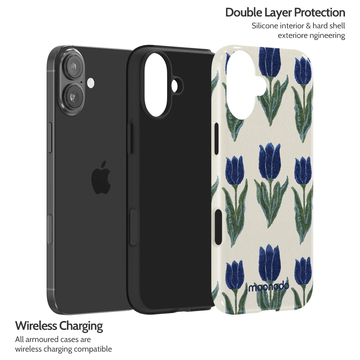 Midnight Tulip - iPhone 16 Plus Case