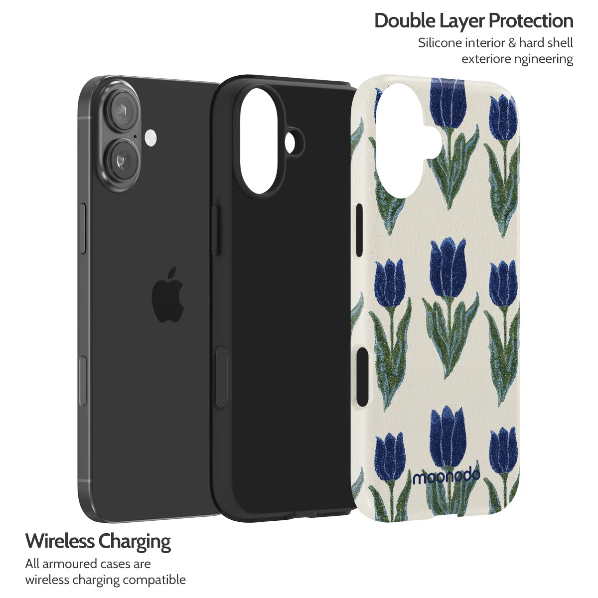 Midnight Tulip - iPhone 16 Plus Case