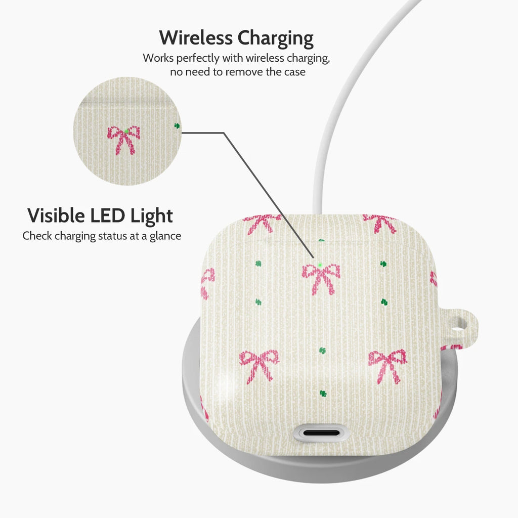 Rosy Ribbon - AirPods 1 & 2 Case