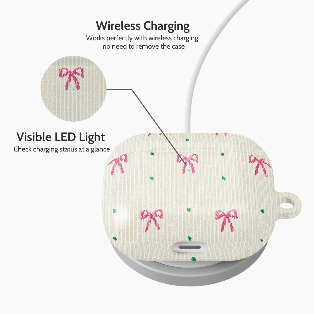 Rosy Ribbon - AirPods 3 Case