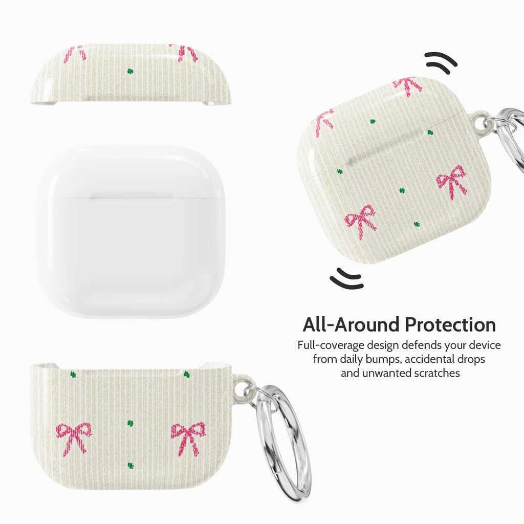 Rosy Ribbon - AirPods 4 Case