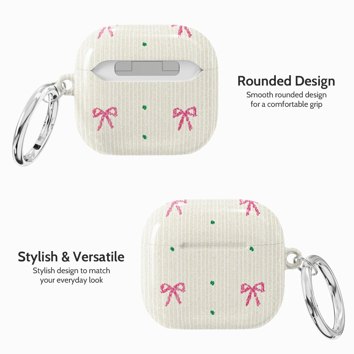 Rosy Ribbon - AirPods 4 Case