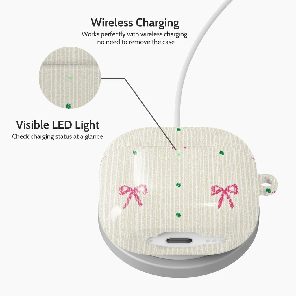 Rosy Ribbon - AirPods 4 Case