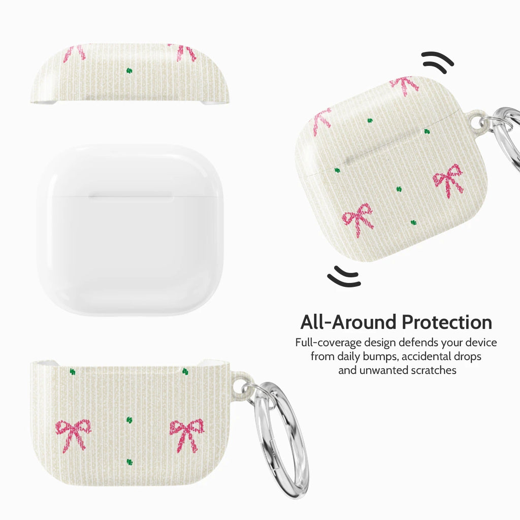 Rosy Ribbon - AirPods 4 Case