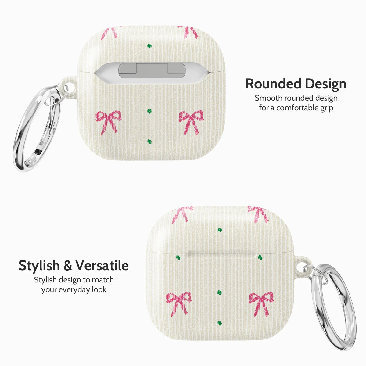 Rosy Ribbon - AirPods 4 Case