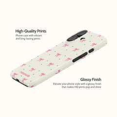 Rosy Ribbon - iPhone 16 Case