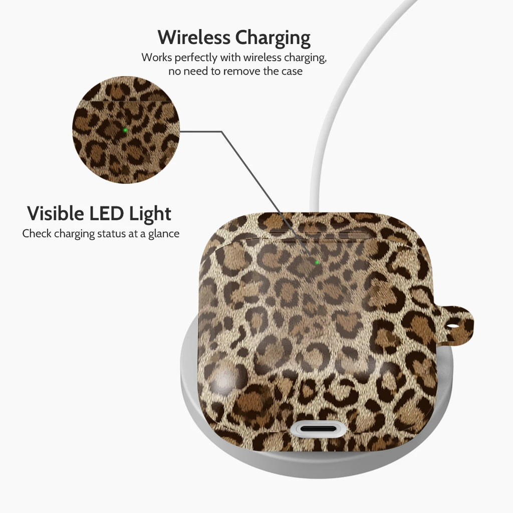 Amber Leopard - AirPods 1 & 2 Case