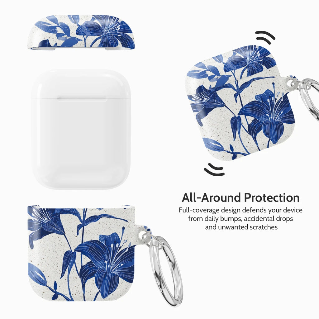 Cerulean Lily - AirPods 1 & 2 Case