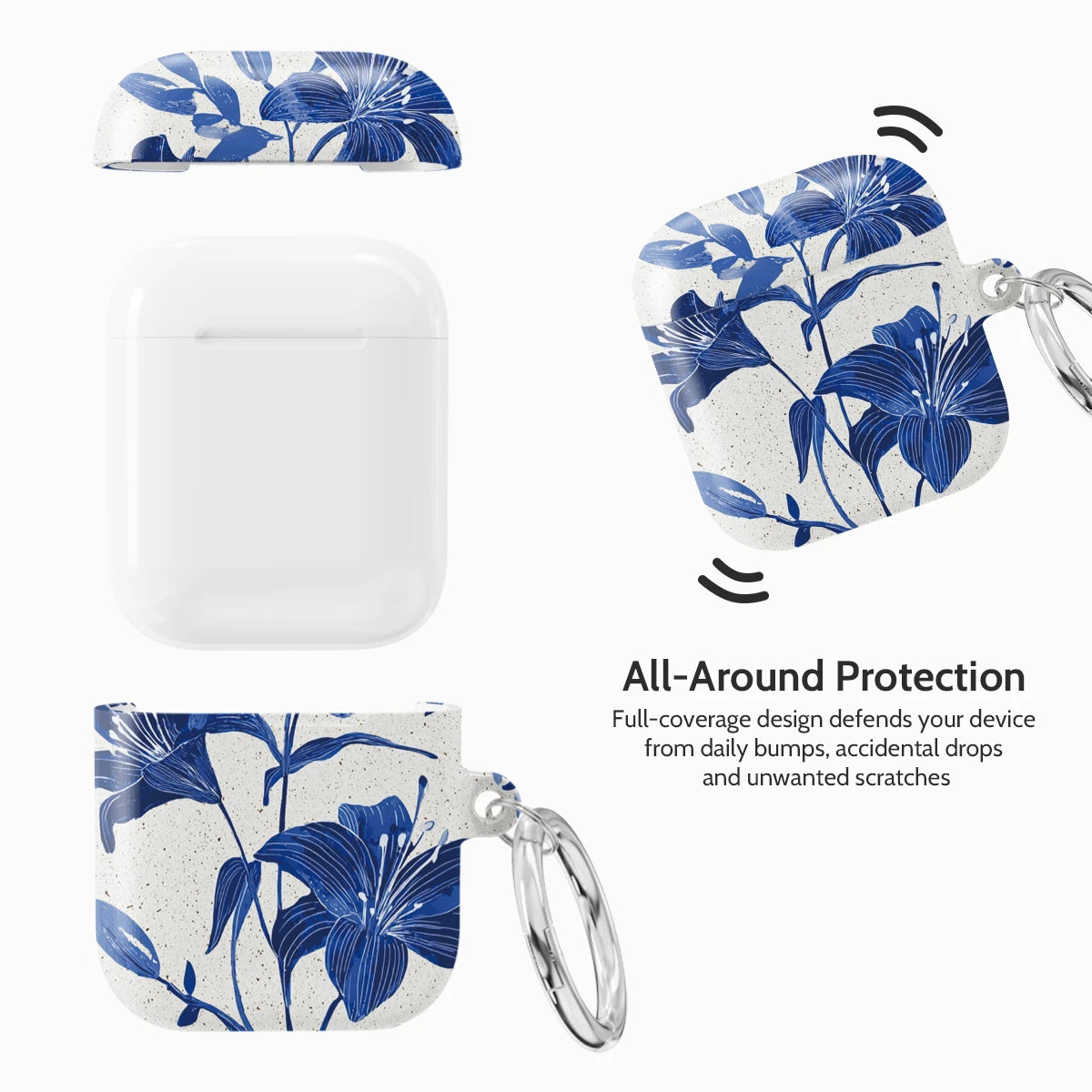 Cerulean Lily - AirPods 1 & 2 Case