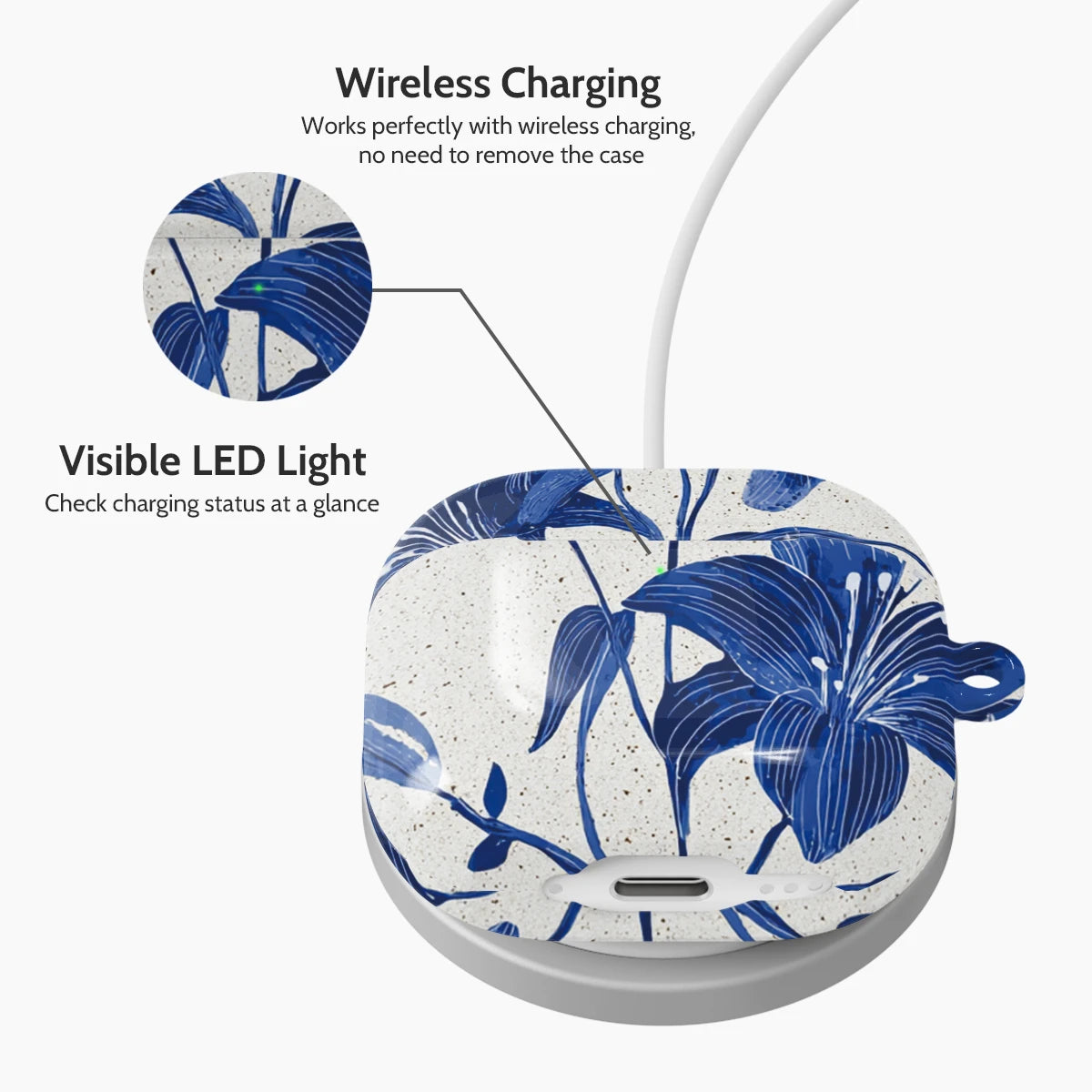 Cerulean Lily - AirPods 4 Case