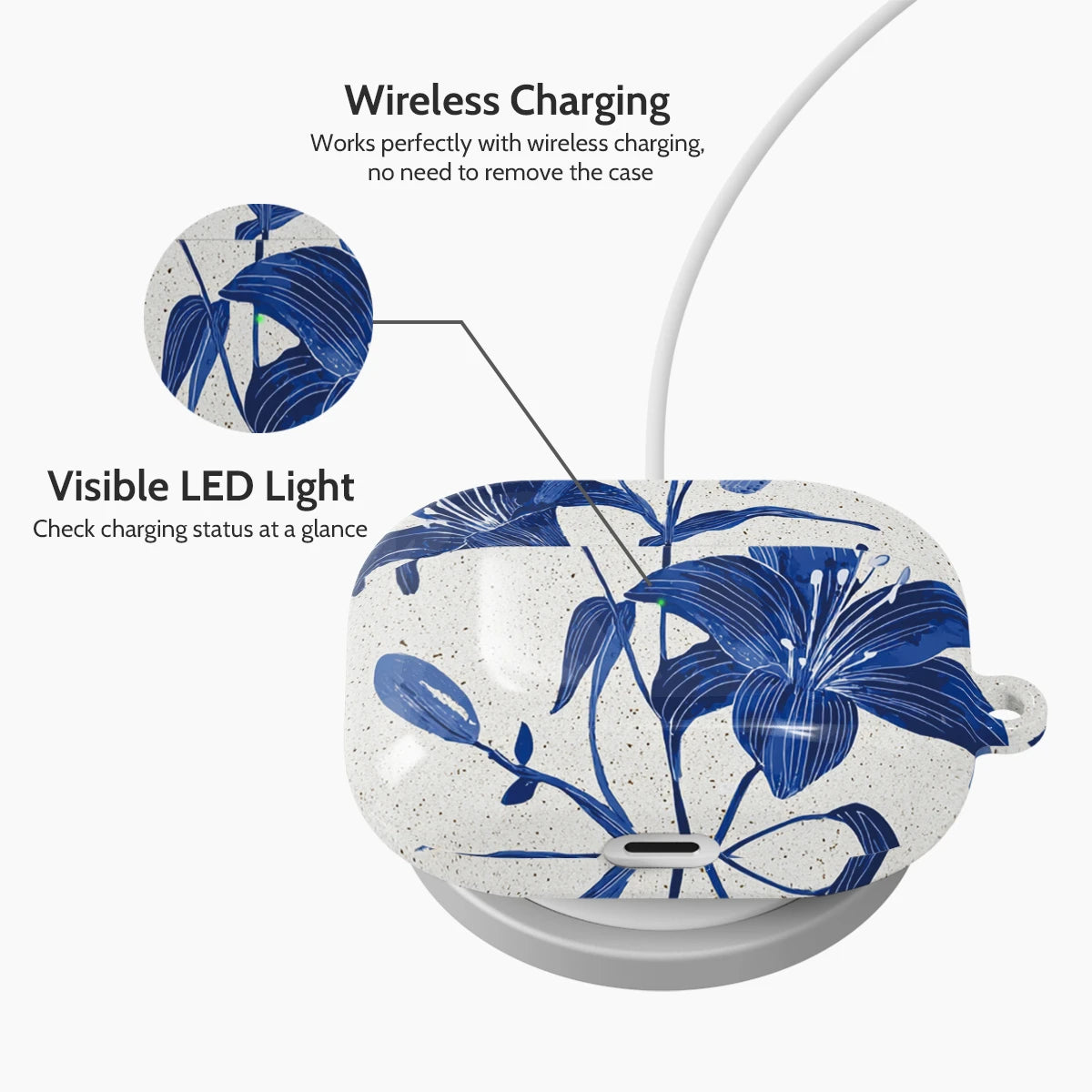 Cerulean Lily - AirPods Pro 1 Case