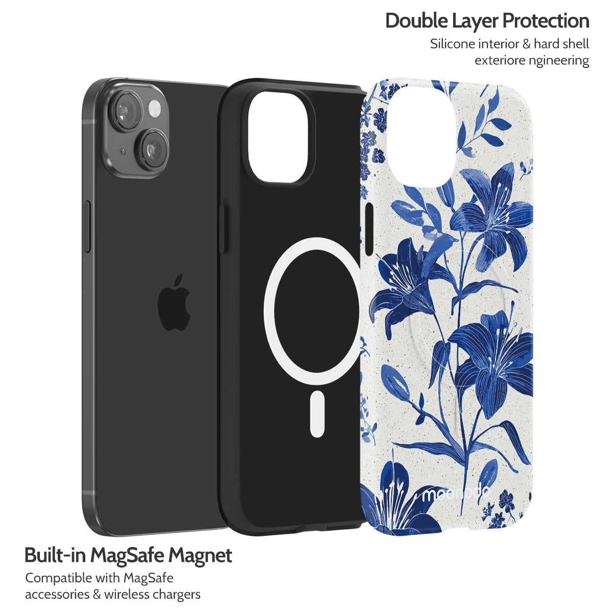Cerulean Lily - iPhone 15 Plus Case