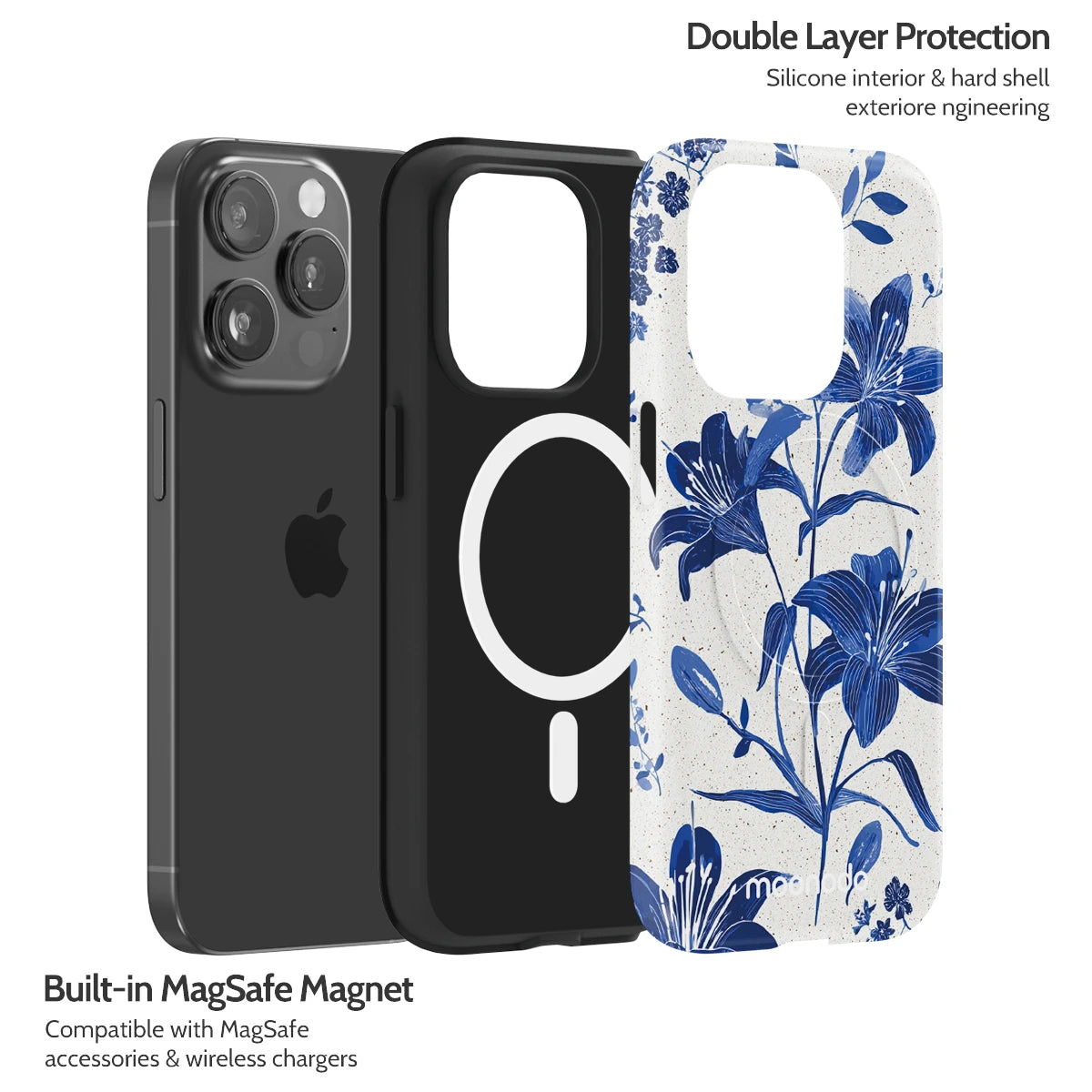 Cerulean Lily - iPhone 15 Pro Case