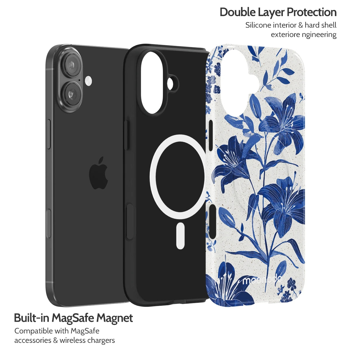 Cerulean Lily - iPhone 16 Plus Case