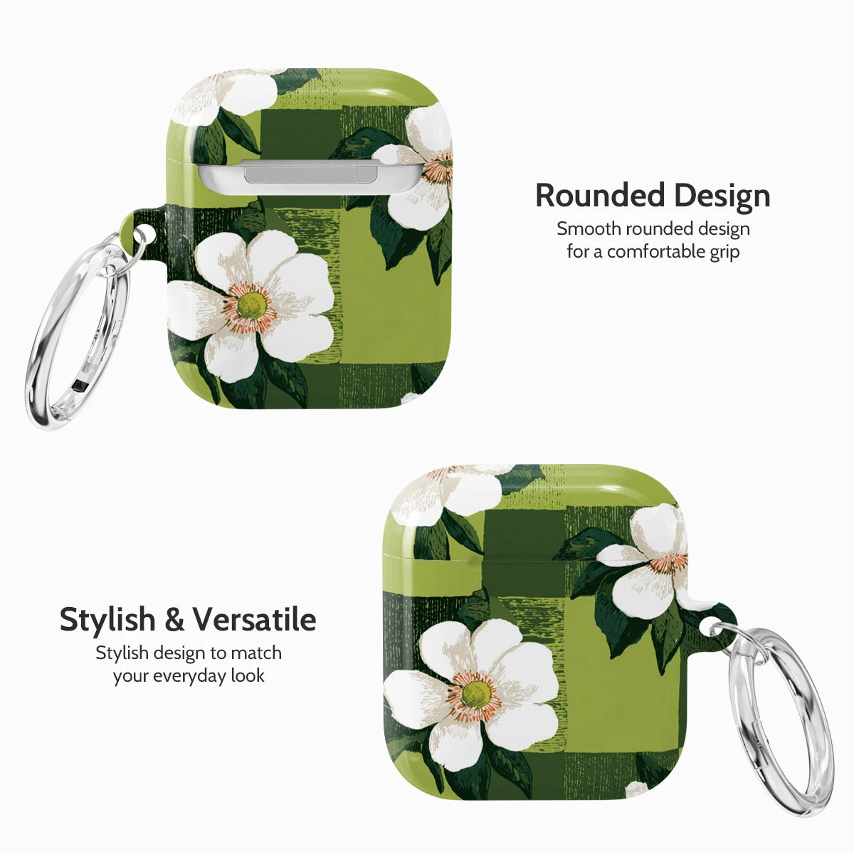 Emerald Bloom - AirPods 1 & 2 Case