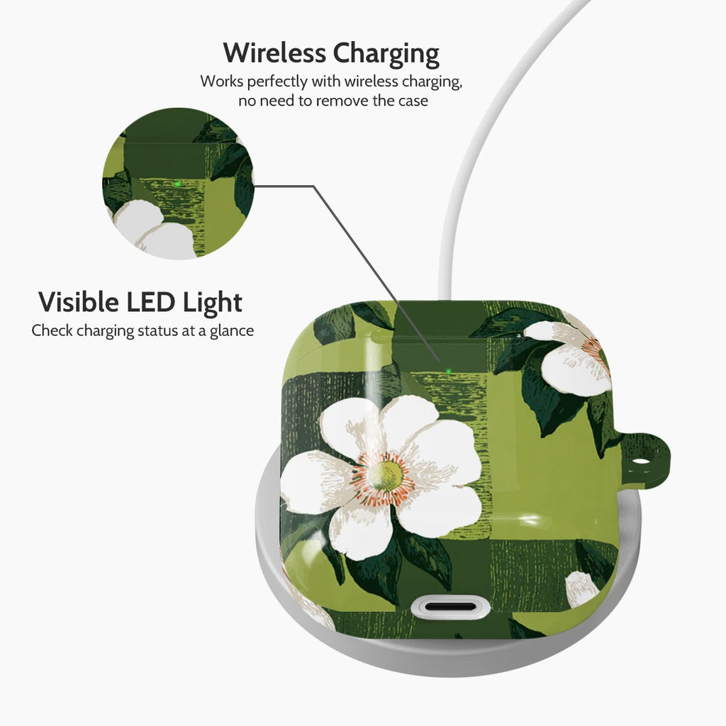 Emerald Bloom - AirPods 1 & 2 Case