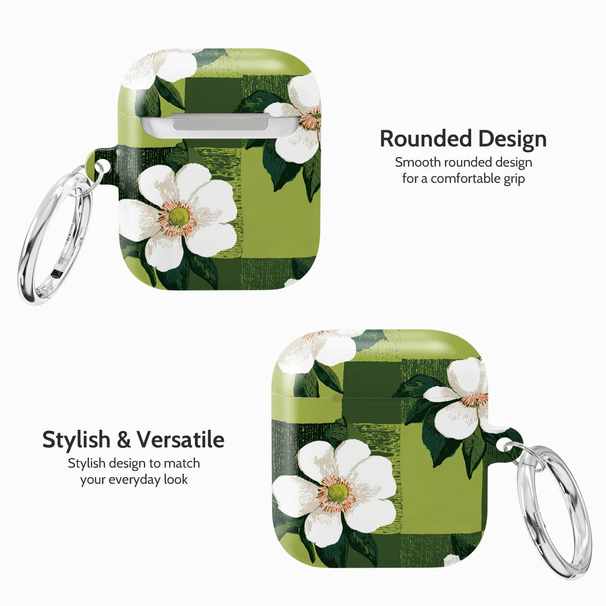 Emerald Bloom - AirPods 1 & 2 Case