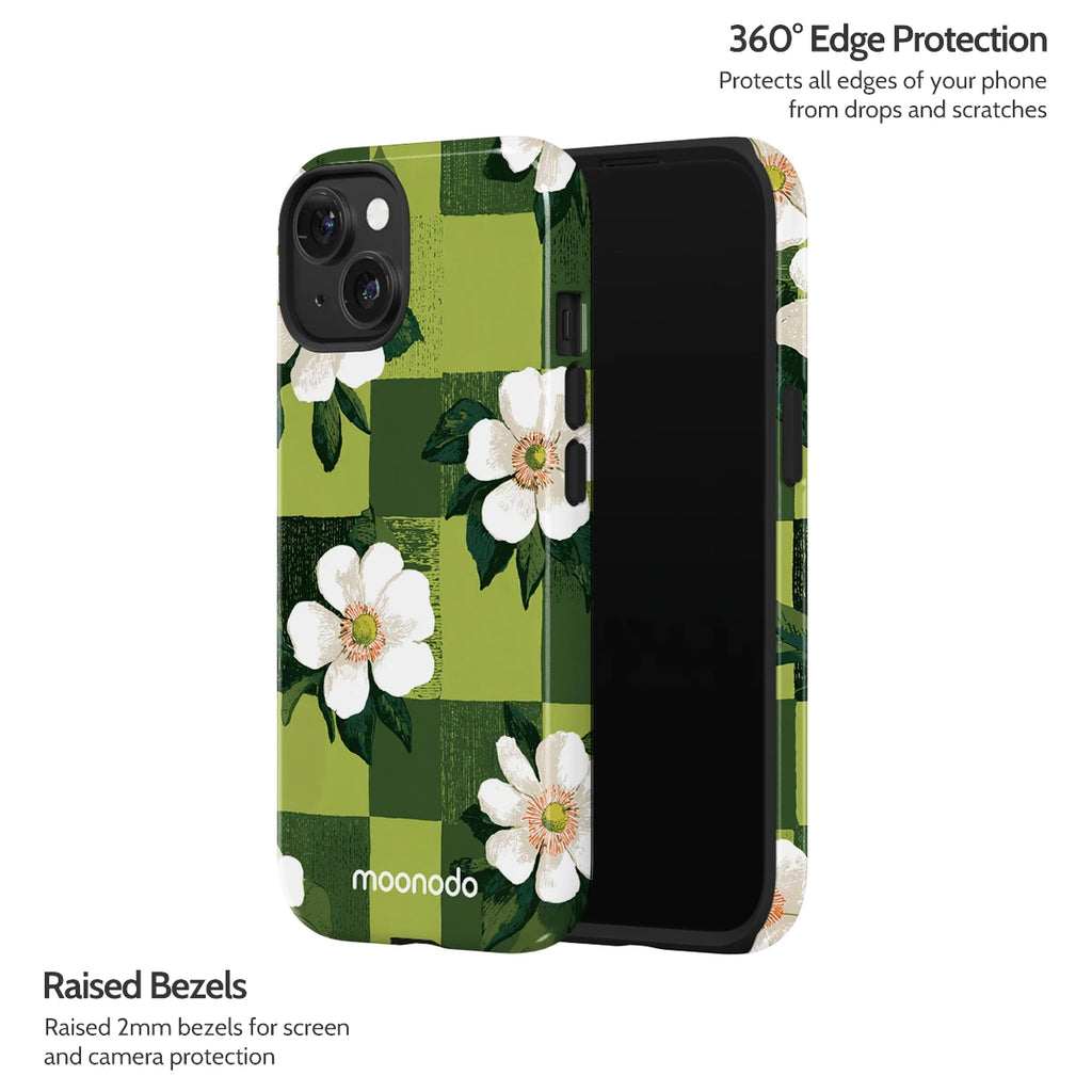 Emerald Bloom - iPhone 15 Case