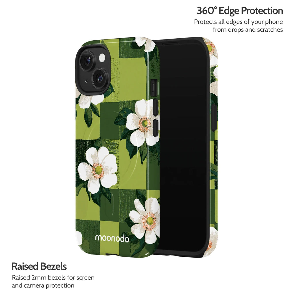 Emerald Bloom - iPhone 15 Case