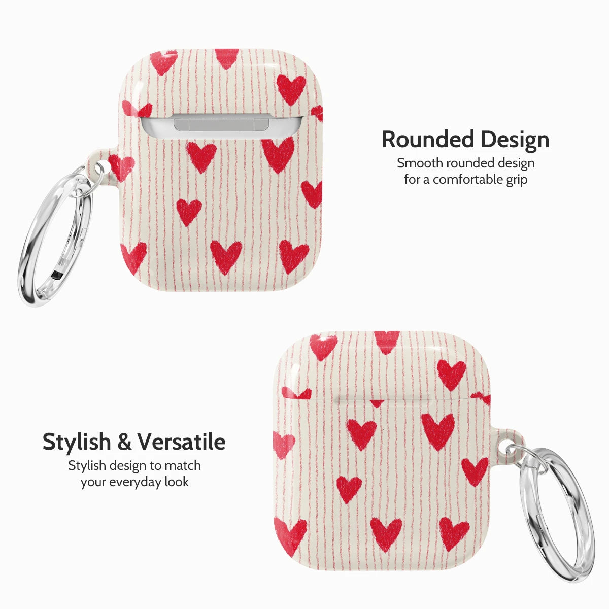 Crimson Pulse - AirPods 1 & 2 Case