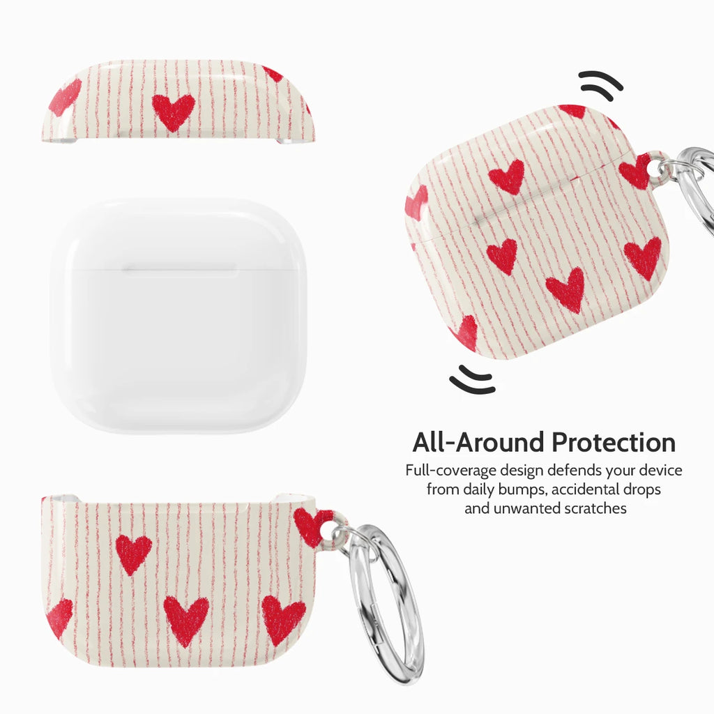 Crimson Pulse - AirPods 4 Case