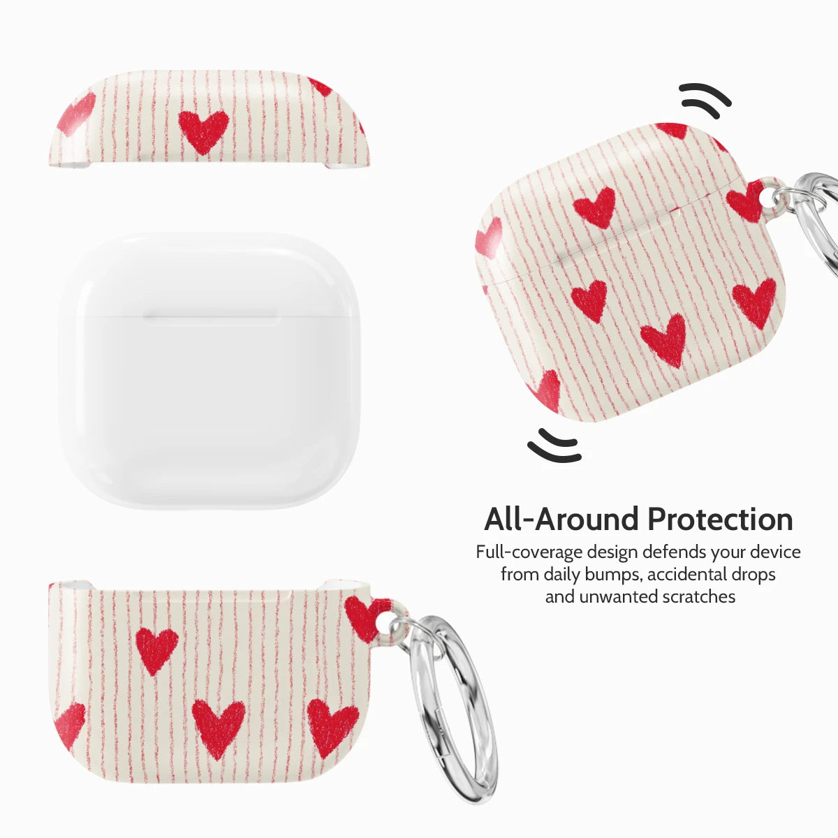 Crimson Pulse - AirPods 4 Case