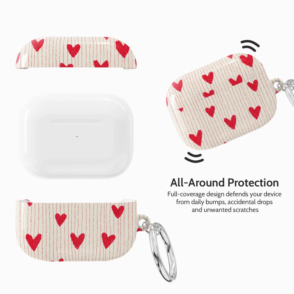 Crimson Pulse - AirPods Pro 1 Case