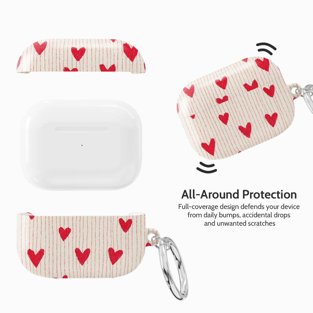 Crimson Pulse - AirPods Pro 1 Case