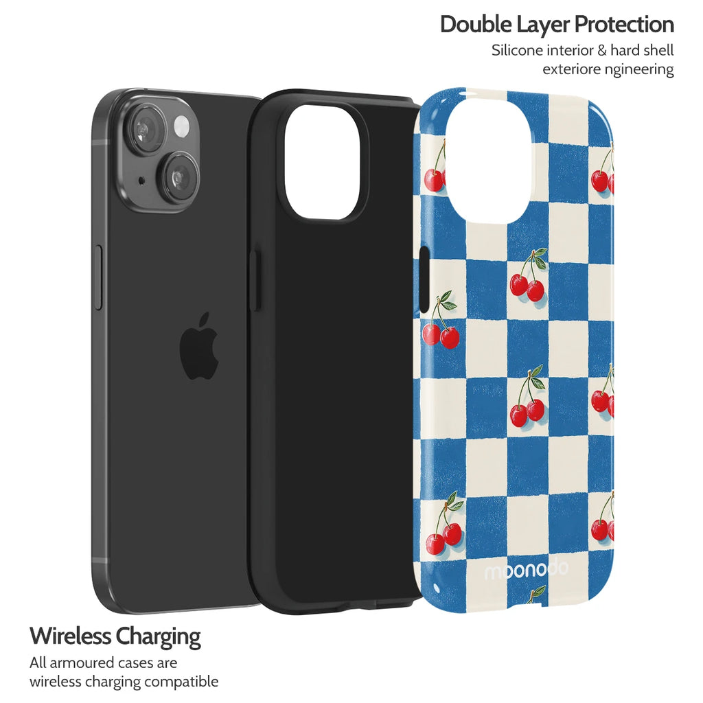 Cherry Check - iPhone 15 Case