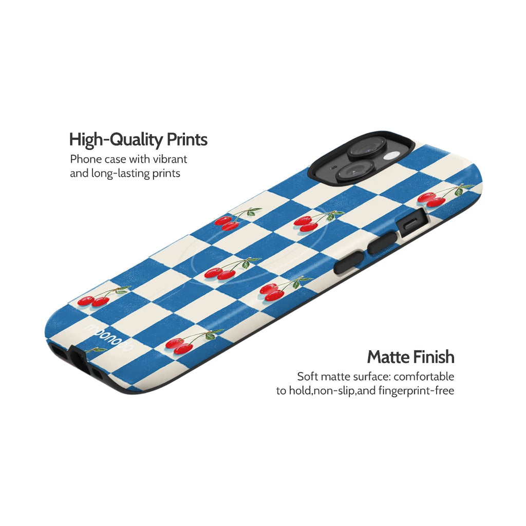 Cherry Check - iPhone 15 Case