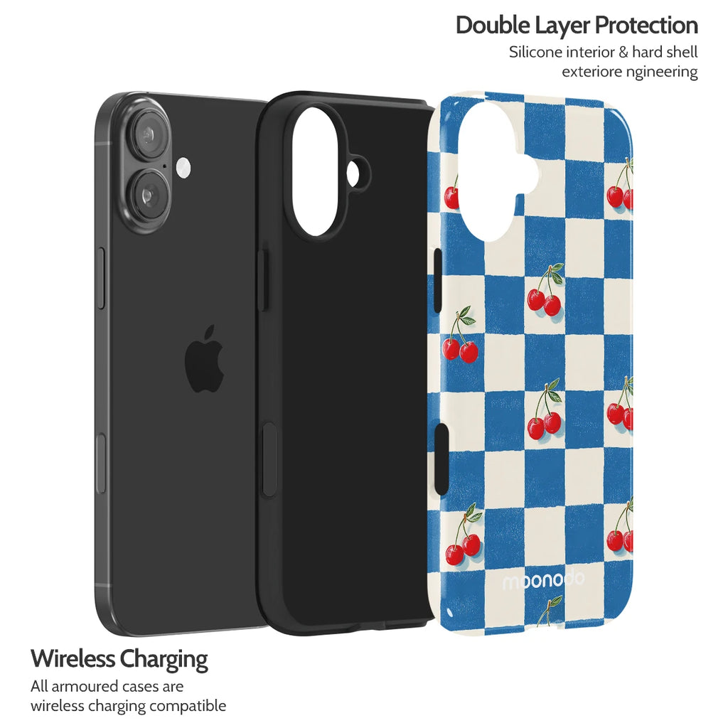 Cherry Check - iPhone 16 Plus Case