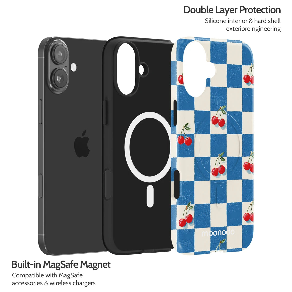 Cherry Check - iPhone 16 Plus Case
