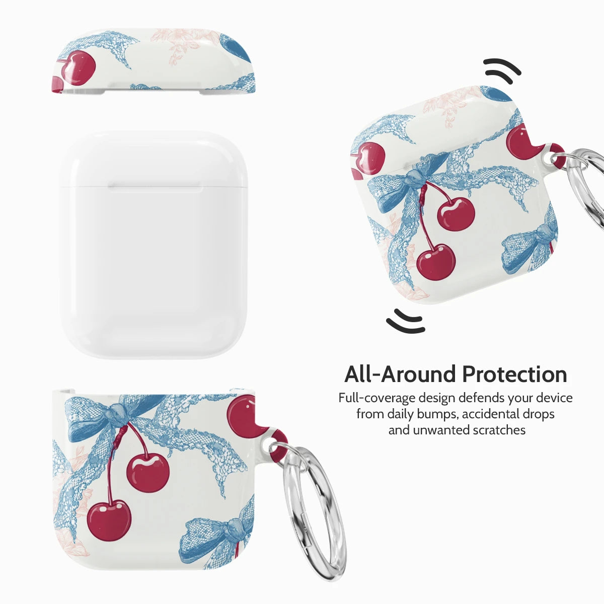 Lace Cherry - AirPods 1 & 2 Case