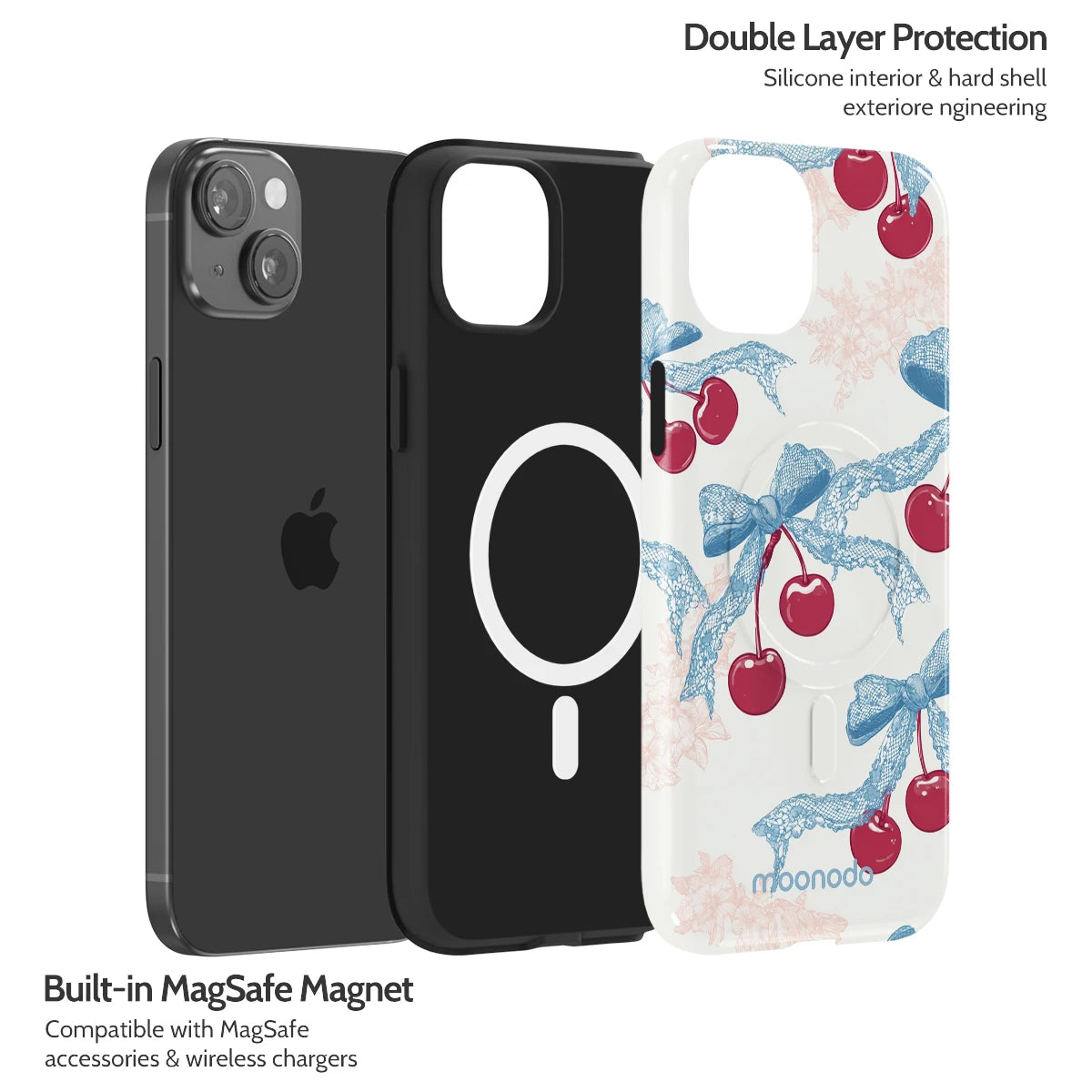 Lace Cherry - iPhone 15 Plus Case