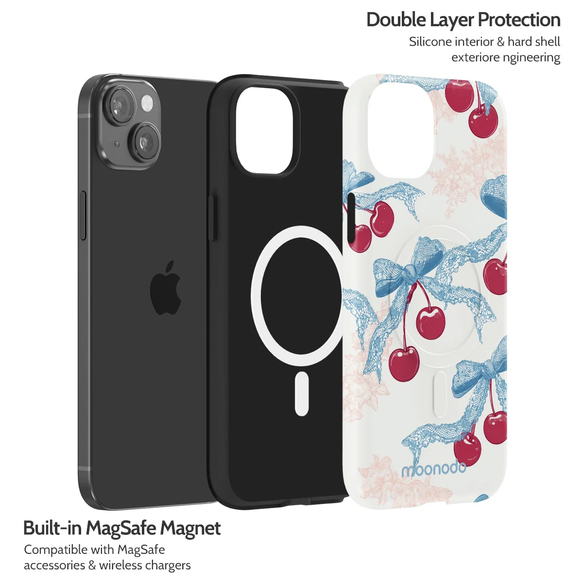 Lace Cherry - iPhone 15 Plus Case