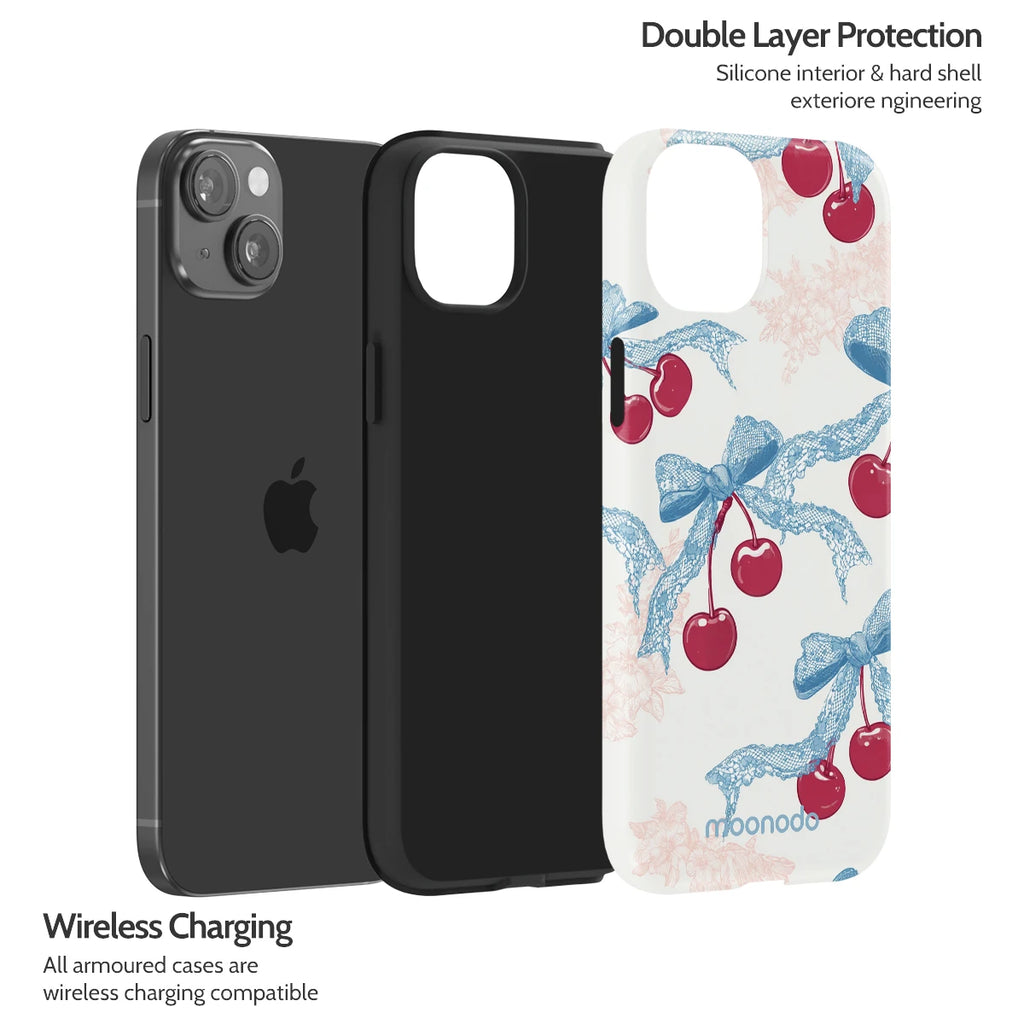 Lace Cherry - iPhone 15 Plus Case