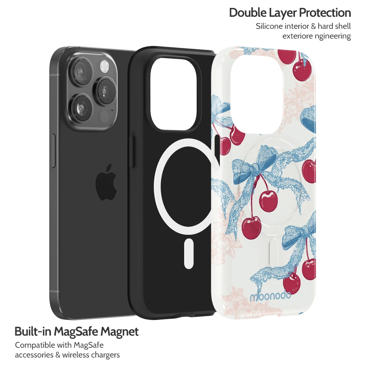Lace Cherry - iPhone 15 Pro Case